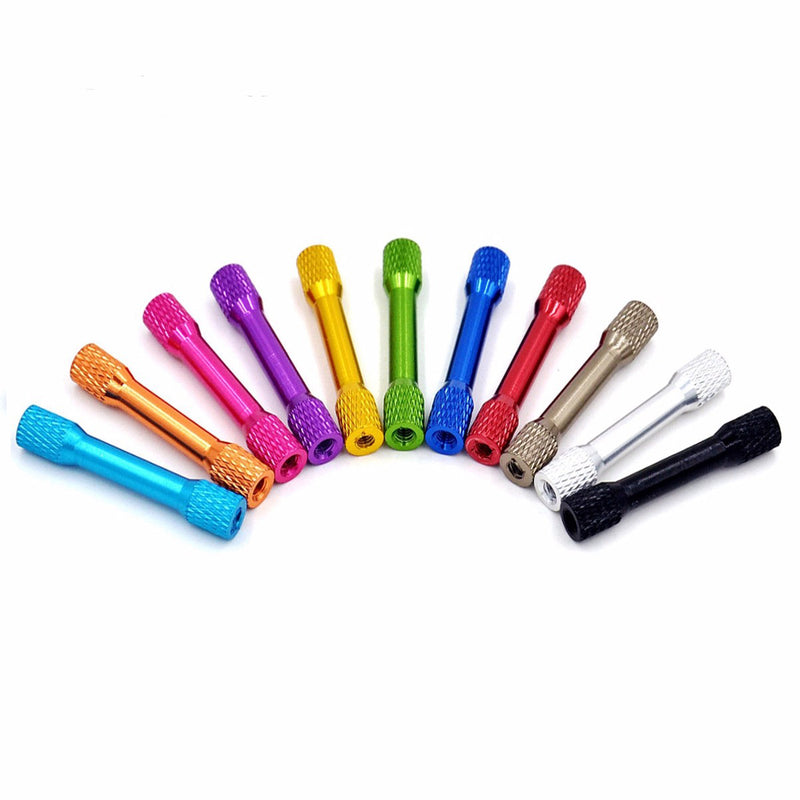 Suleve M3AR3 10Pcs M3 35mm Knurled Standoff Aluminum Alloy Multicolor
