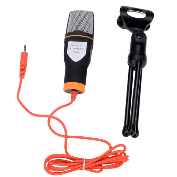 SF-666 Wired Stereo Microphone with Holder