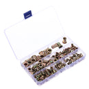 Suleve MXRN4 165Pcs M3/M4/M5/M6/M8/M10/12 Zinc Plated Rivet Nut Threaded Countersunk Head Insert Nut Tool Kits