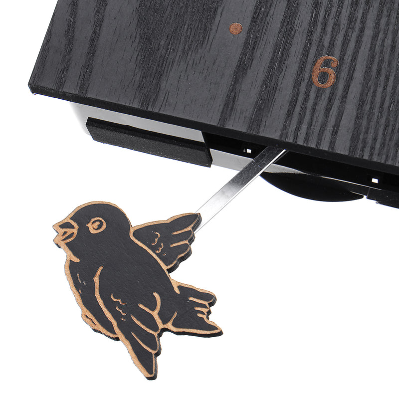 Antique Wall Cuckoo Clock Black DIY Home Christmas Holiday Gift Presents Retro Minimalist Creative Pendulum