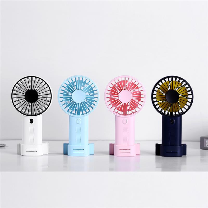 Well Star WT-F02 Portable Handheld Mini Fan Creative Desktop Mini Fan USB Charging Small Fan with Separable bracket Mobile Phone Holder