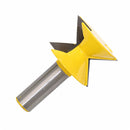 2pcs 1/2 Inch Shank 90 Degree Mortise and Tenon Router Bit for Woodworking