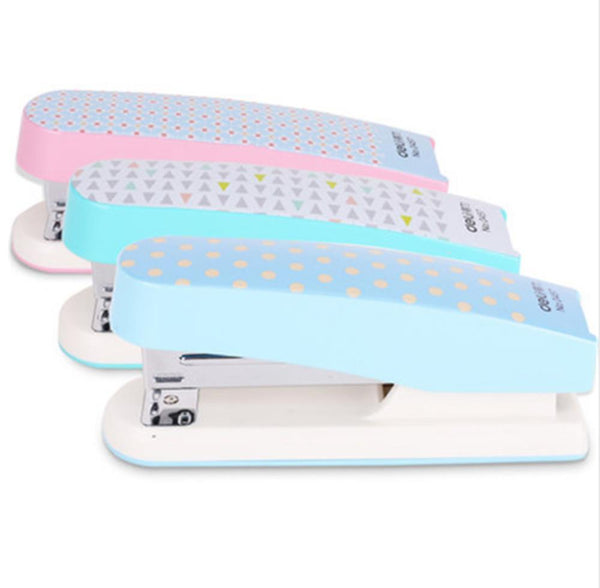 1pcs Deli Stapler 0457 Cute Student Stapling Stationery Office Supplies