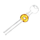 5inch Amber Ring Herb Pipe Glass Tube Filter Tool Holder Glassware Gift