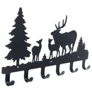 6 Hooks Wall Mounted Door Coat Cloth Hook Hat Rack Robe Decor Hanger Holder