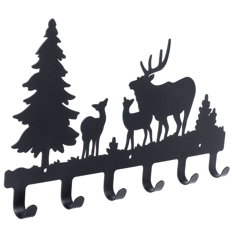 6 Hooks Wall Mounted Door Coat Cloth Hook Hat Rack Robe Decor Hanger Holder