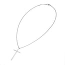 Stainless Steel Cross Pendant  Silver Necklace Chain