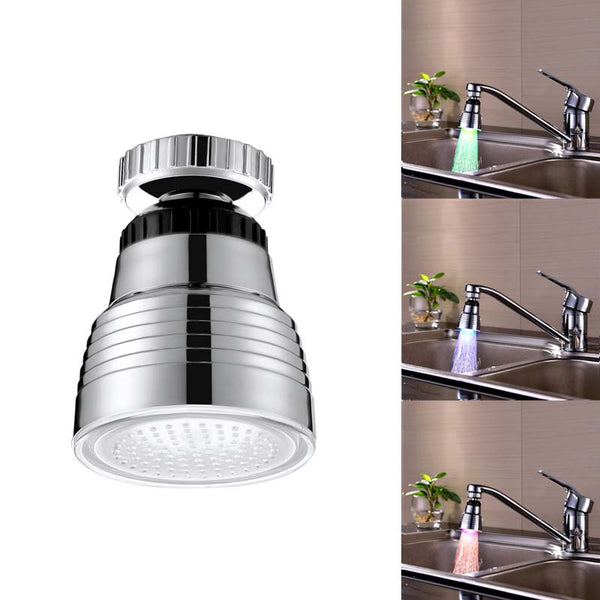 Multicolor LED Faucet Nozzle Water Filter Spray Temperature Sensor Light RGB Change Water Tap