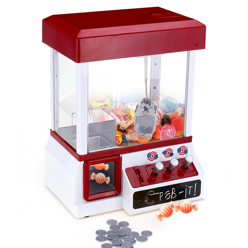 Carnival Claw Game Doll Machine Mini Arcade Grabber Crane Toys +24 Coins +12 Eggs