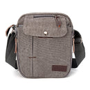 Men Canvas Satchel School Casual Shoulder Messenger Bag Pack Phone Pouch Outdoor Travel Hiking