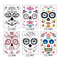 Halloween Cosplay Waterproof Temporary Skull Face Tattoo Sticker Makeup Dress Art Prop