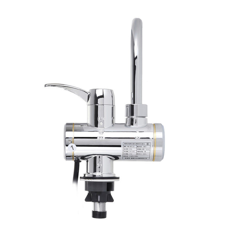 220V 3000W IPX4 Electric Faucet Tap Hot Water Heater Instant Kitchen Side/Under Faucet