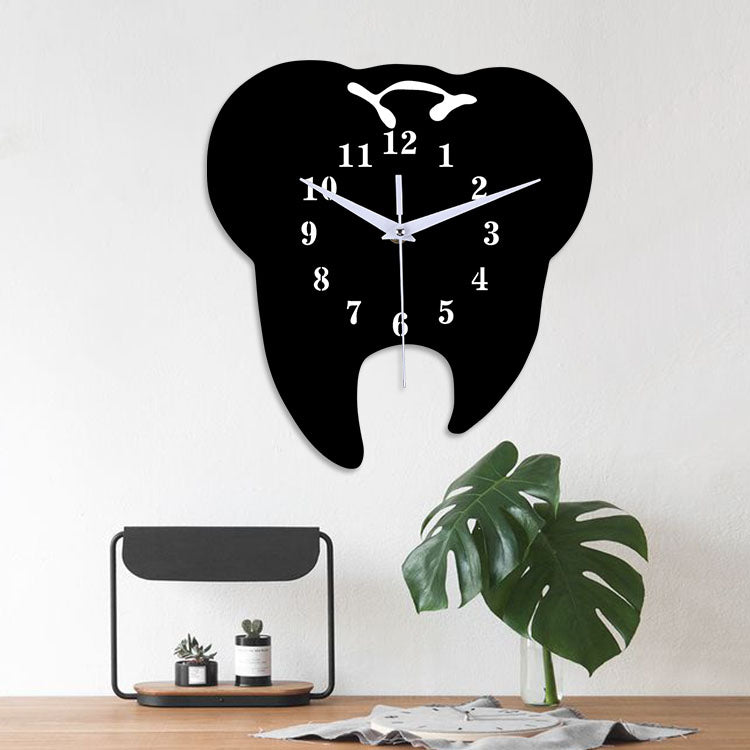 Emoyo ECY056 Tooth Shape Wall Clock Quartz Wall Clock 3D Wall Clock For Home Office Decorations