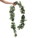 Artificial Silver Dollar Eucalyptus Garland Faux Silk Leaf Vine Greenery Willow Ring Wedding Home Garden Decorations