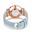 REBIRTH RE055 Rose Gold Case Women Wrist Watch Casual Style Gift Leather Strap Quartz Watches