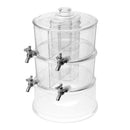 2 Layers Juice Cold Drink Dispenser Lemonade Beverage Party Holder With 4 Taps