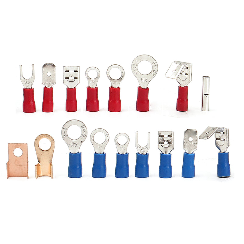 Soloop 350pcs Terminals Connectors + 328pcs 2:1 Heat Shrink Tube Assorted Box Kit