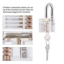26PCS Locksmith Tools Practice Transparent Lock Kit With Broken Key Extractor Wrench Tool Removing Hooks Hardware Lock Picks