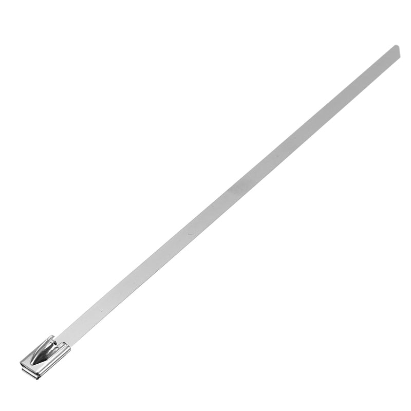 10pcs 304 Stainless Steel Zip Tie Header Wrap Self Locking Metal Cable