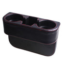 Multi-functional PU Leather Car Seat Crevice Storage Box Seat Gap Organizer Drink Cup Holder