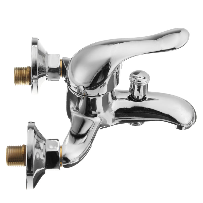 Metal Triple Cold and Hot Bathroom Faucet Chrome Bath Shower Water Tap