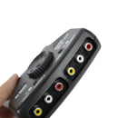 HUIYISHUN AV-2 Way Switch Selector for Audio Cable Video AV RCA Box Splitter XBox PS2