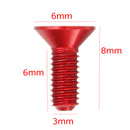 Suleve M3AH4 10pcs M3x8mm Countersunk Hex Socket Screw 7075 Aluminum Alloy Flat Head Metric