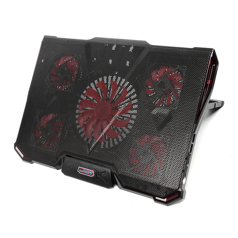 Notebook Cooling Fan Laptop Cooler Pad Air-cooled 5 LED Fans 2 USB Ports For 12-17 inch Laptop