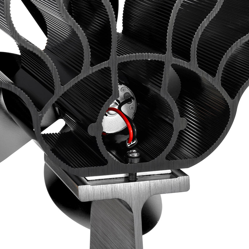 YL901 4 Leaves Eco Heat Powered Wood Stove Fan for Gas/Pellet/Log/Wood Buring Stoves Fireplace Fan