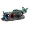 ZANLURE Large Plane Wreck Fish Tank Decoration Resin Aquarium Decorations