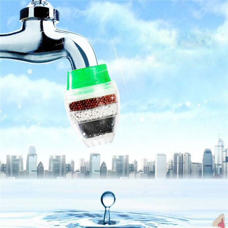 Kitchen Faucet Activated Carbon Water Filter Round Faucet Filter Purifier 21-23MM