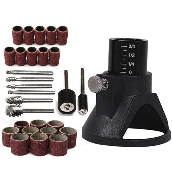 29pcs Drill Carving Positioner Locator with Sanding Bands and Rotary Burr  for Rotary Tool