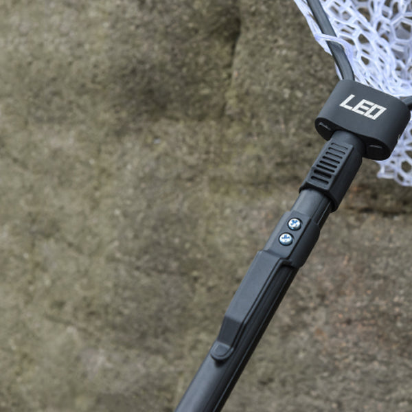 LEO Folding Fish Net Ultra-light Aluminum Alloy Rubber Mesh Catch Tackle Tool Fishing Accessories