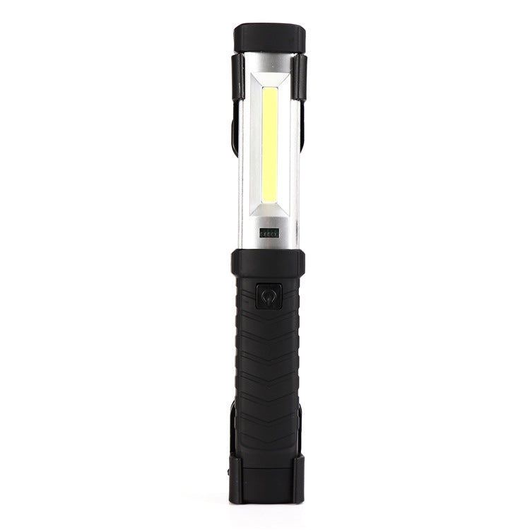 COB+XPE LED Work Light USB Rechargeable Outdoor Camping Emergency Flashlight LED Torch-Black