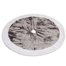 90cm Silver Christmas Tree Manual Massager Decorations Plush Base Floor Cushion