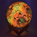 3D Printing Moon Lamp Christmas Decorations Space LED Night Light Remote Control USB Rechargeable Gift