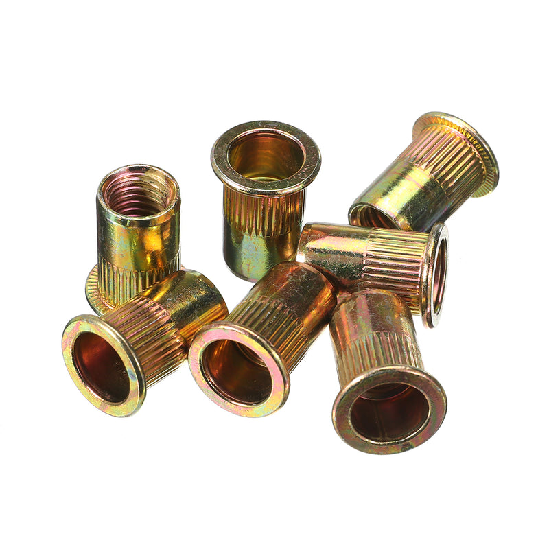 Suleve MXZN5 175Pcs Mixed Zinc Plated Threaded Rivnuts Blindnuts Nutserts M3-M10 Insert Rivet Nut Assortment Kit
