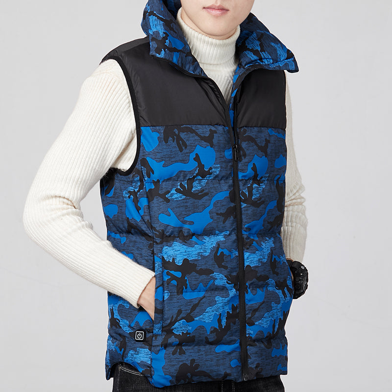 Electric Heated Vest Clothes Warm Vest Men Heating Coat Jacket For Camping Sports