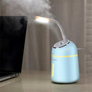 QW-Q008 Portable Air Humidifier 330ML 3 in 1 USB Car Mist Humidifier Office Desktop Air Purifier Refresher with USB Fan and LED Light for Office Car Bedroom Hotel Travelling