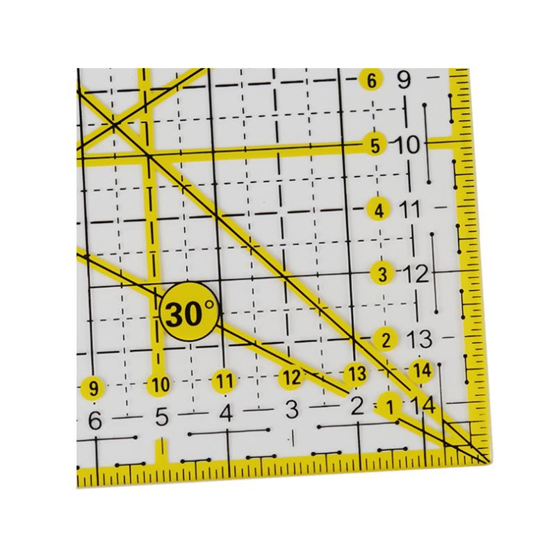 1Pc Acrylic Multi-function Clothing Ruler 30/45/60/90 Angle Ruler 15*15cm Sewing Patchwork Feet Tailor Yardstick Cloth Cutting Rulers