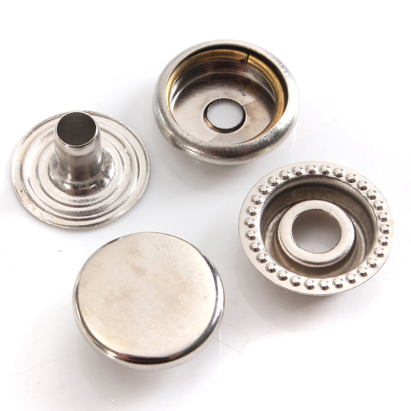 15/17mm Brass Bronze Snap Fastener Popper Press Stud Rivet Sewing Leather Buttons Craft