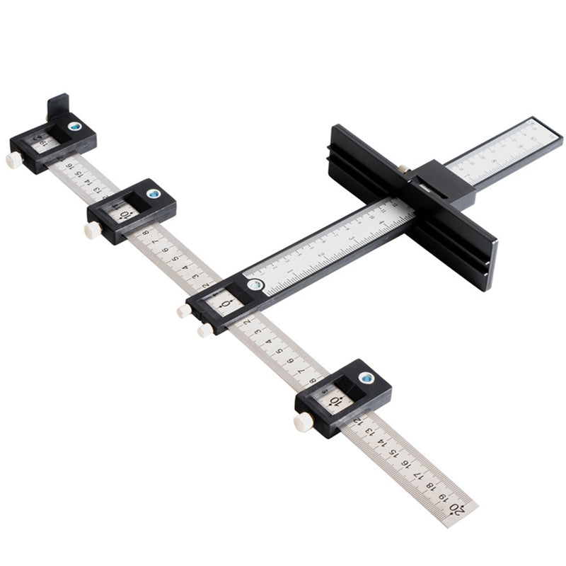 Drillpro ABS Cabinet Hardware Jig Punch Locator Drill Guide Woodworking Drilling Dowelling Hole Saw Ruler Tools