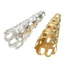 50Pcs Silver Gold Cone Petunia Care Caps DIY Jewelry