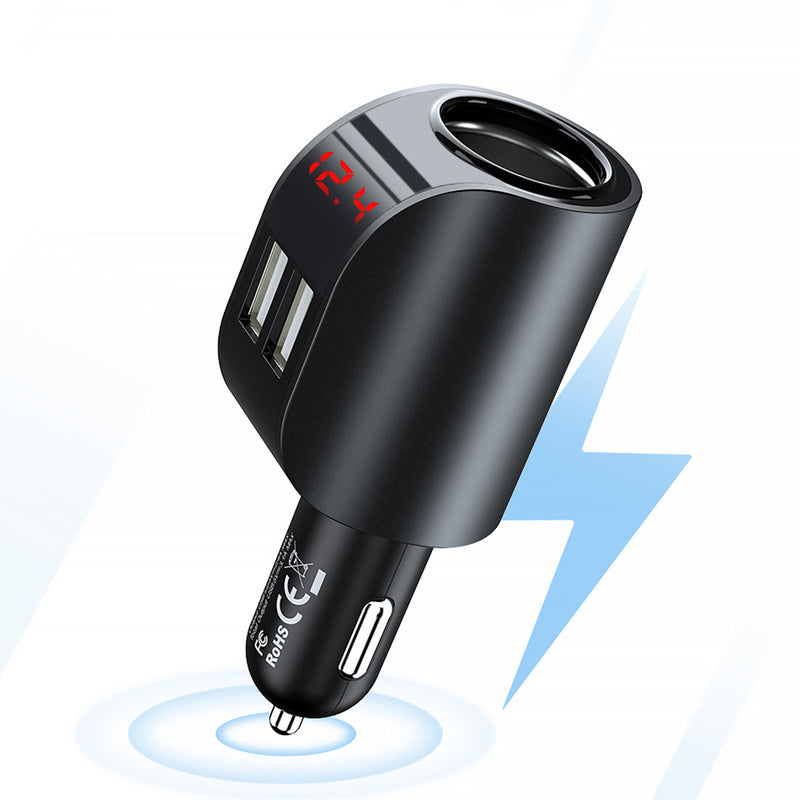 FLOVEME 3.1A Dual USB Fast Charging Digital Display Car Charger Adapter For iPhone X XR XS Max Xiaomi MI9 MI8