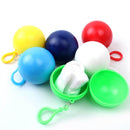 Outdoor Portable Raincoats Ball Moving Boxes Disposable Raincoat Camping Fishing Travel Emergency Poncho Key Chain