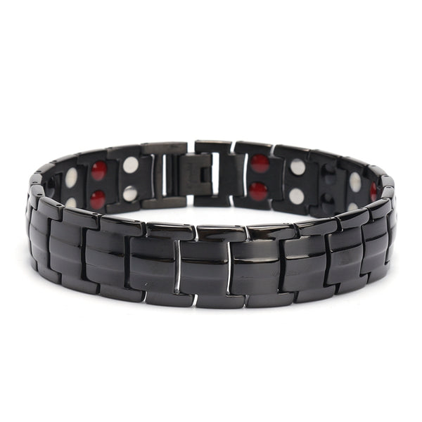 Punk Stainless Steel 4 in 1 Strong Magnetic Therapy Bracelet Healing Jewelry for Men
