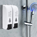 2x 350mL Wall Mounted Bathroom Soap Dispenser Shower Body Lotion Shampoo Liquid Storage Bottle