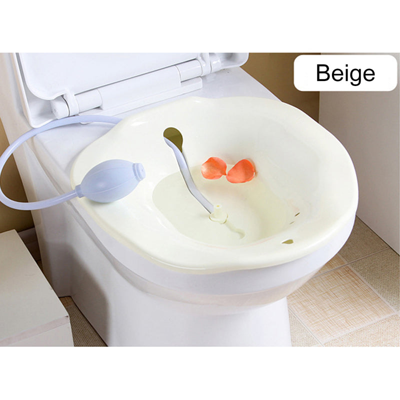 2.5L Portable Bidet Sitz Bath Tub Washing Nursing Basin Kit With Sprayer On Toilet
