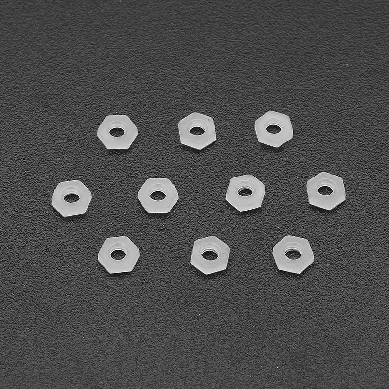 Suleve M2NN1 100Pcs M2 White Nylon Hex Nut Nuts