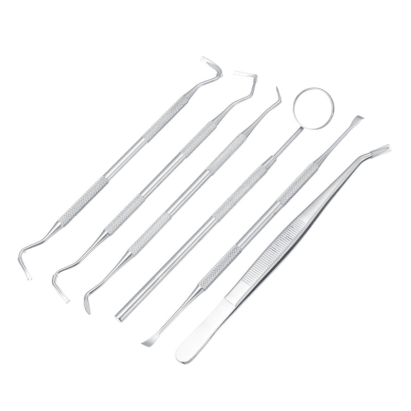 6pcs Stainless Steel Professional Dental Oral Hygiene Tool Deep Cleaning Scaler Teeth Dental Tools